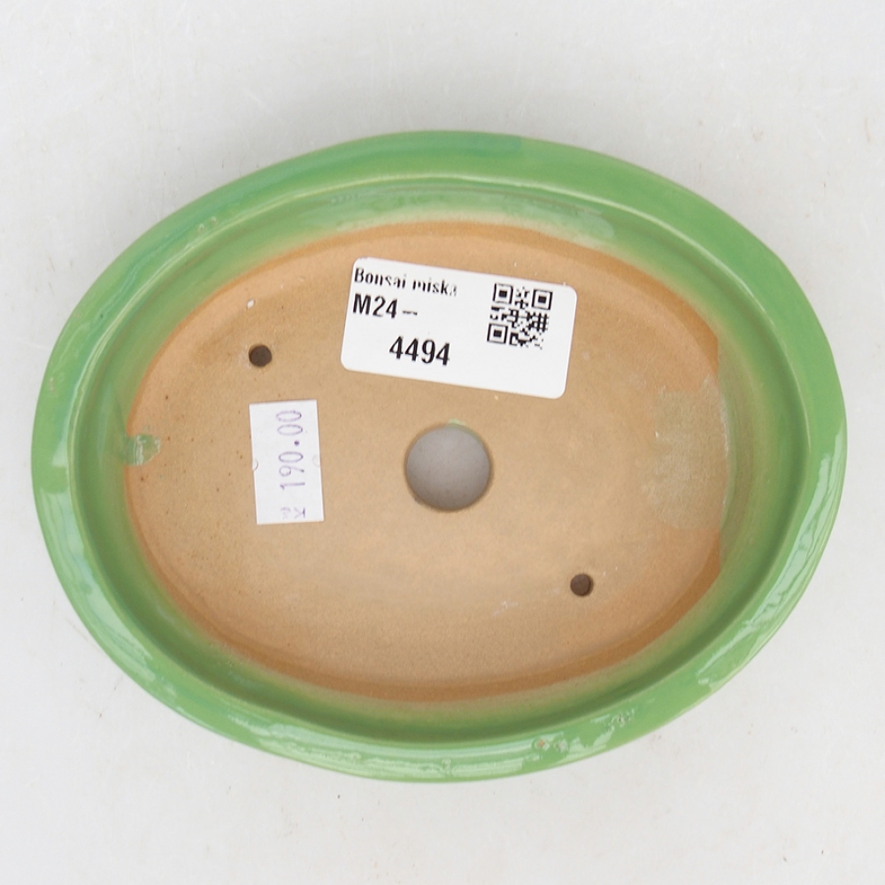 Cuenco bonsái de cerámica 13 x 10,5 x 3 cm, verde