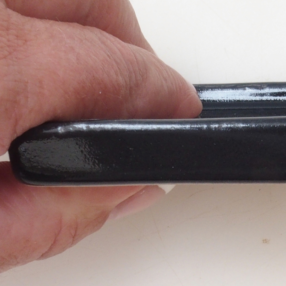 Platillo bonsái cuadrado S - 8 x 8 x 1 cm - negro