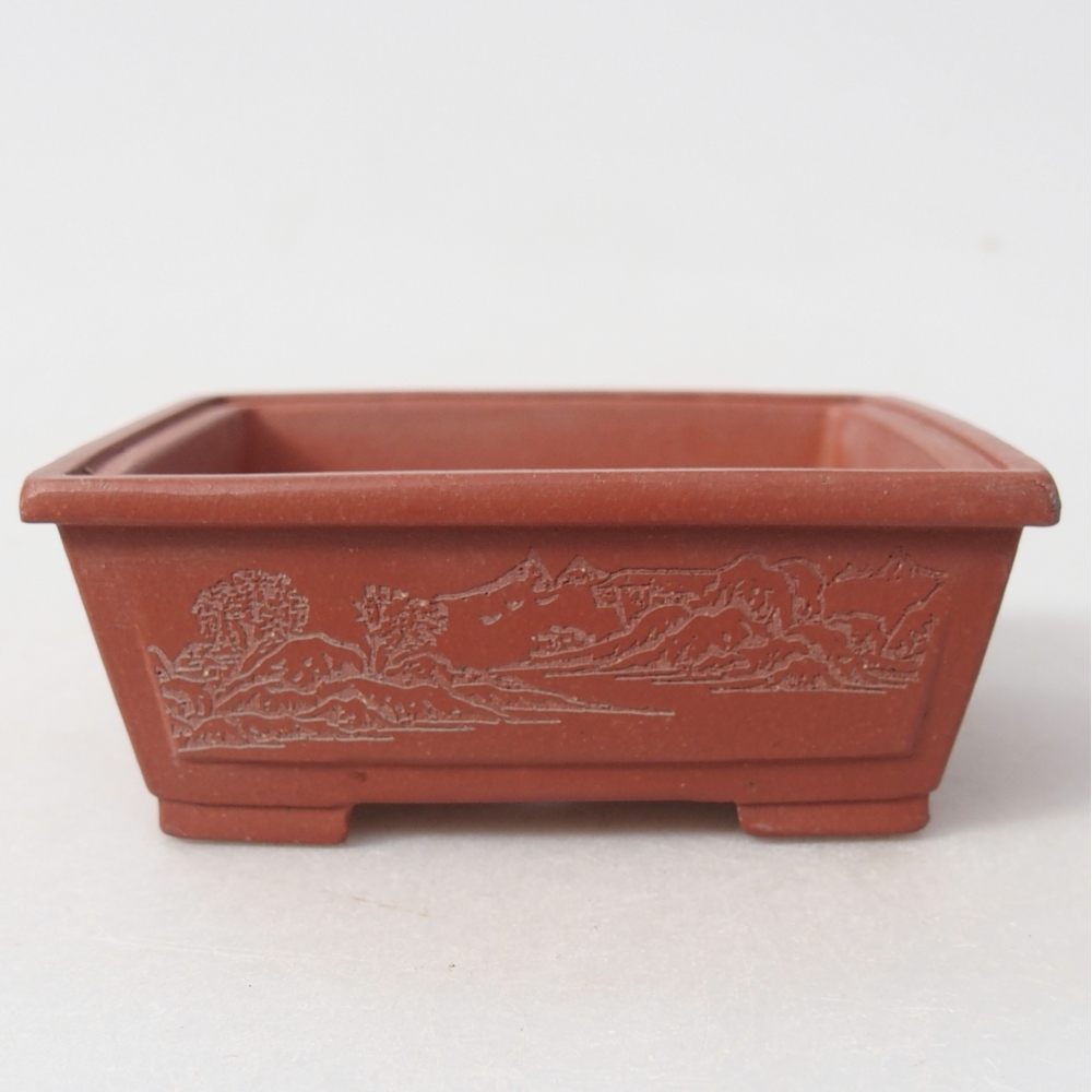 Cuenco mini bonsái 7,5 x 6,5 x 3 cm, color ladrillo