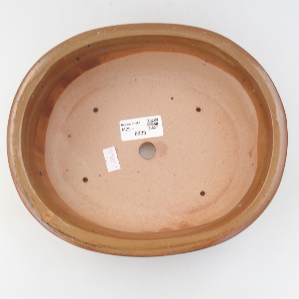 Cuenco bonsái de cerámica 23 x 19,5 x 8 cm, marrón