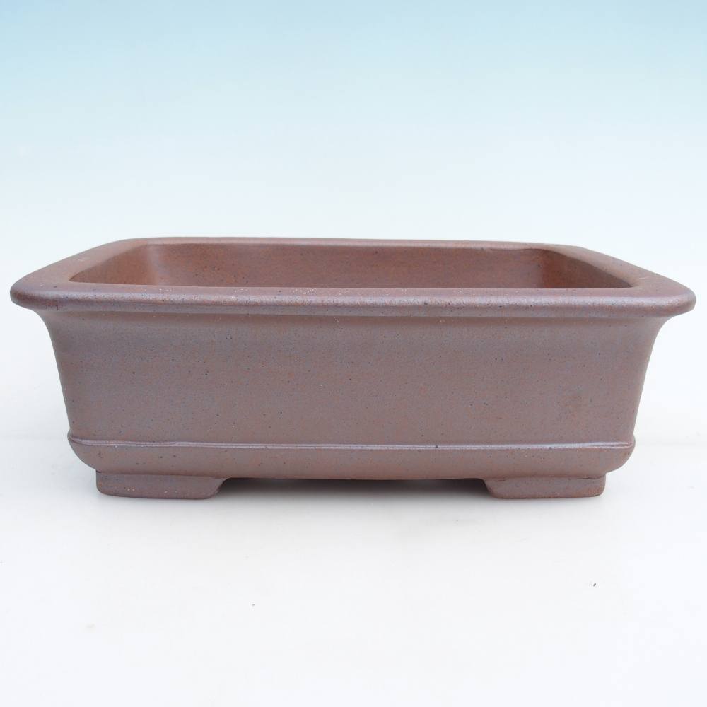 Cuenco bonsái de cerámica 29 x 21,5 x 9,5 cm, color metálico