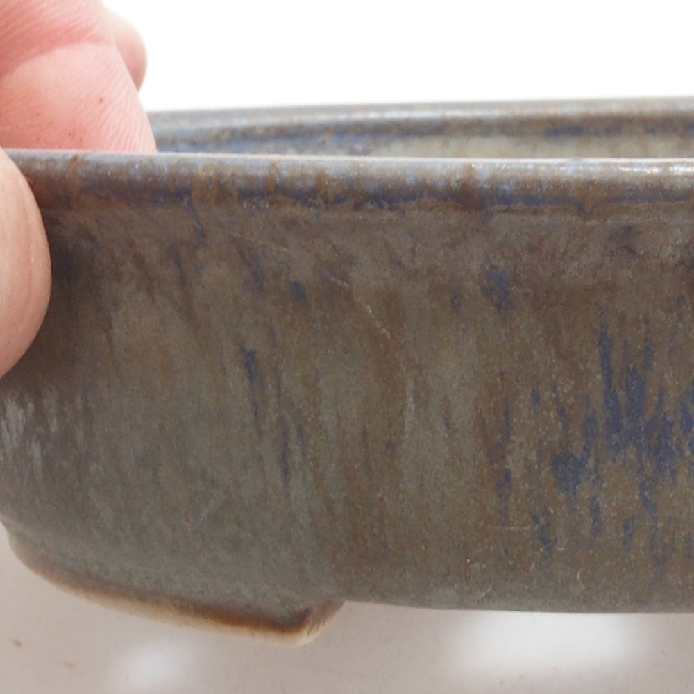 Cuenco bonsái de cerámica 10 x 8,5 x 4 cm, marrón