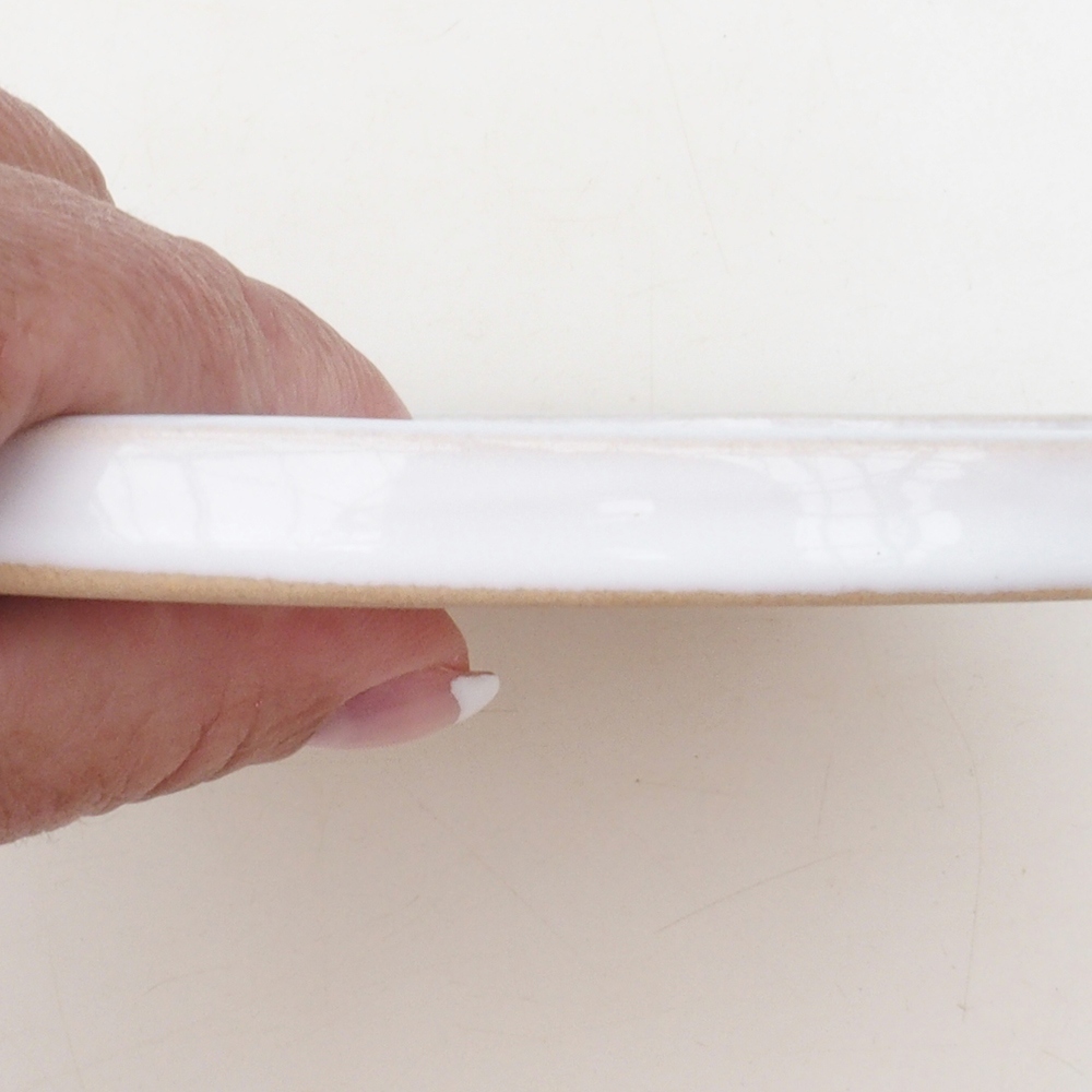 Contenedor redondo para bonsái D7-S - 16 x 16 x 1 cm - blanco