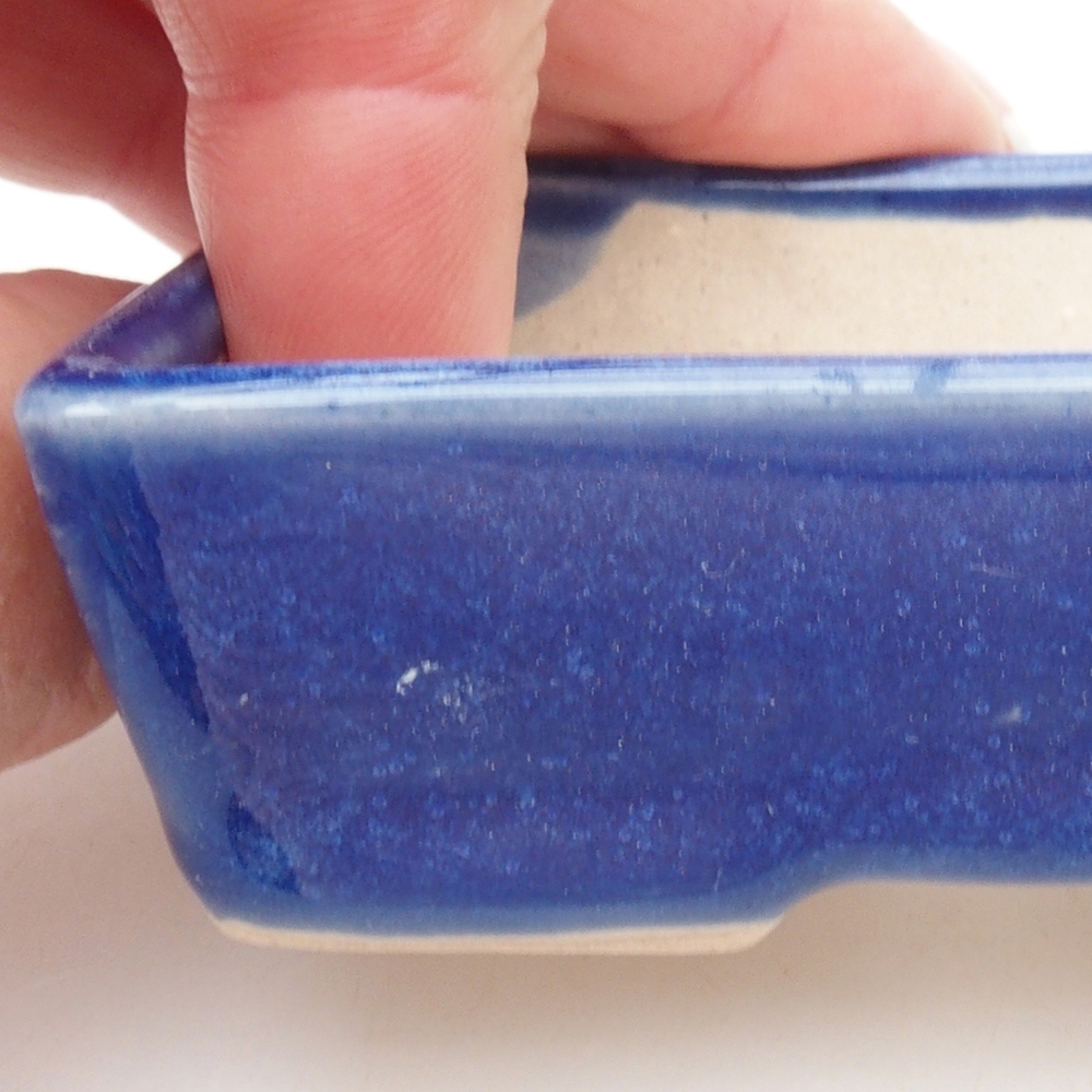 Mini cuenco bonsái 7,5 x 5,5 x 2,5 cm, color azul