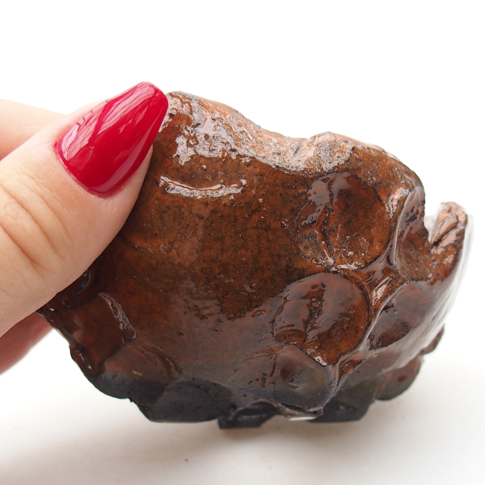 Concha de cerámica 8,5 x 8 x 5 cm , color naranja