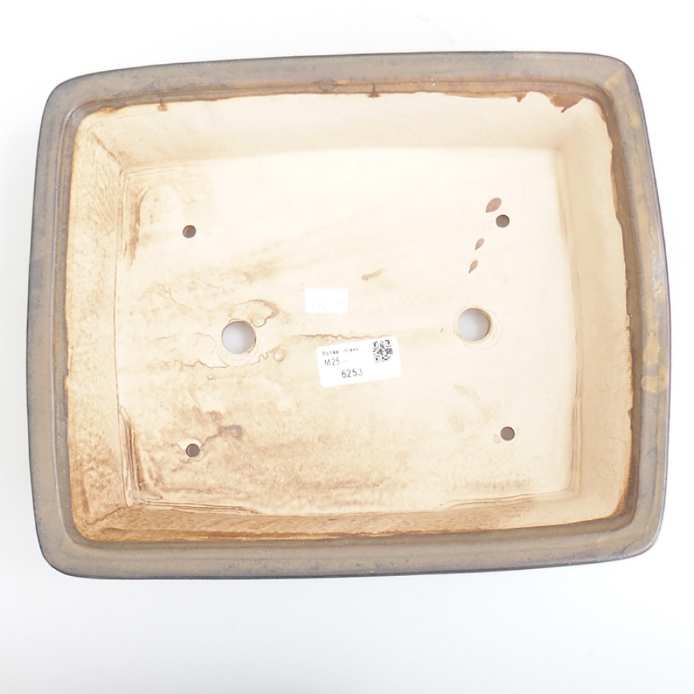 Cuenco bonsái de cerámica 29,5 x 25 x 7,5 cm, marrón