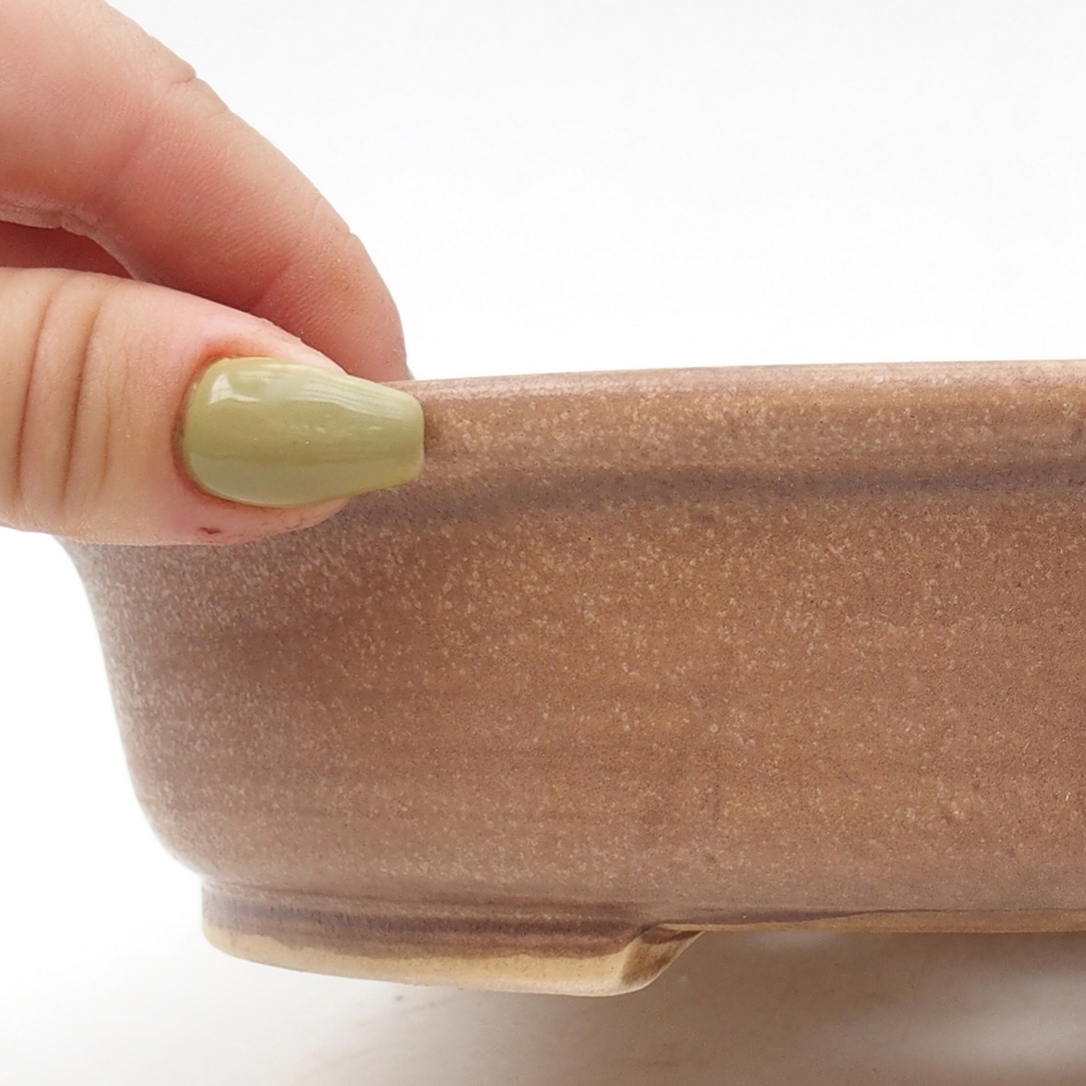 Cuenco bonsái de cerámica 21 x 19 x 5 cm, rosa