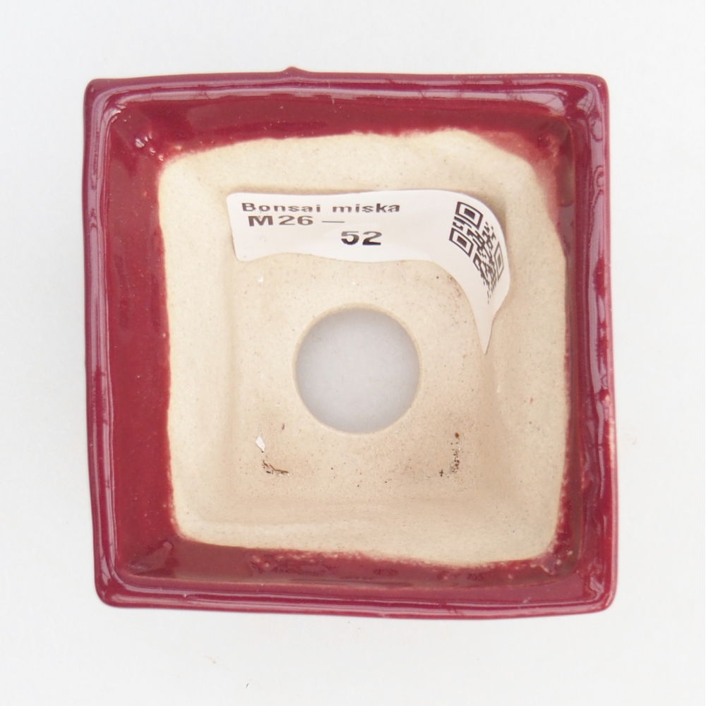 Mini cuenco bonsái 5,5 x 5,5 x 4 cm, burdeos