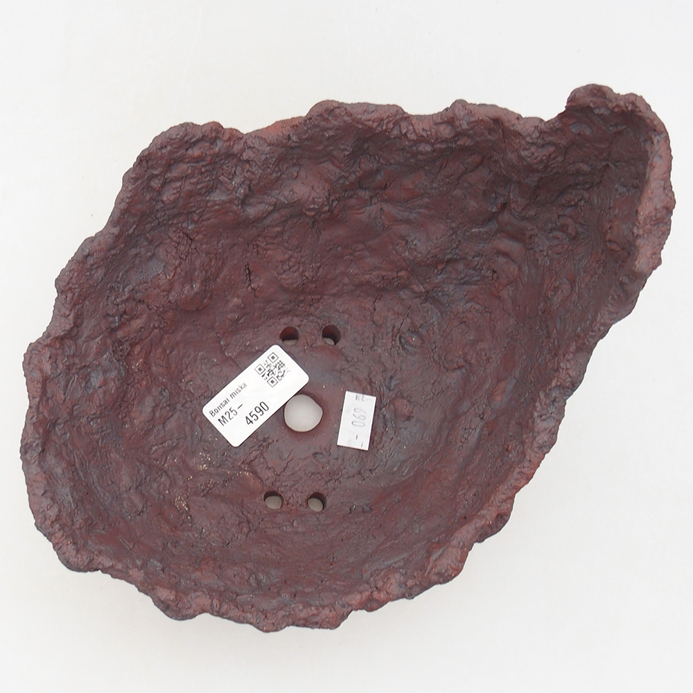 Concha de cerámica 19 x 17 x 15 cm , color marrón