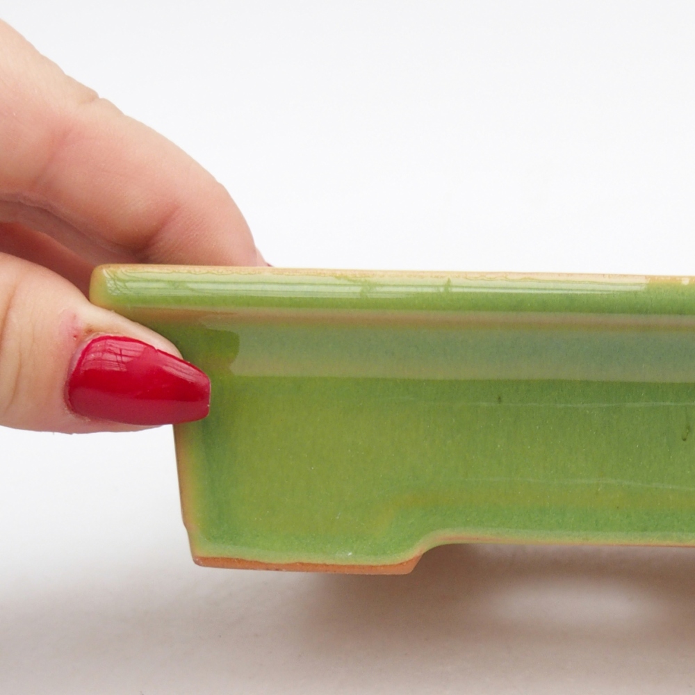 Cuenco bonsái de cerámica 13 x 10 x 4 cm, verde
