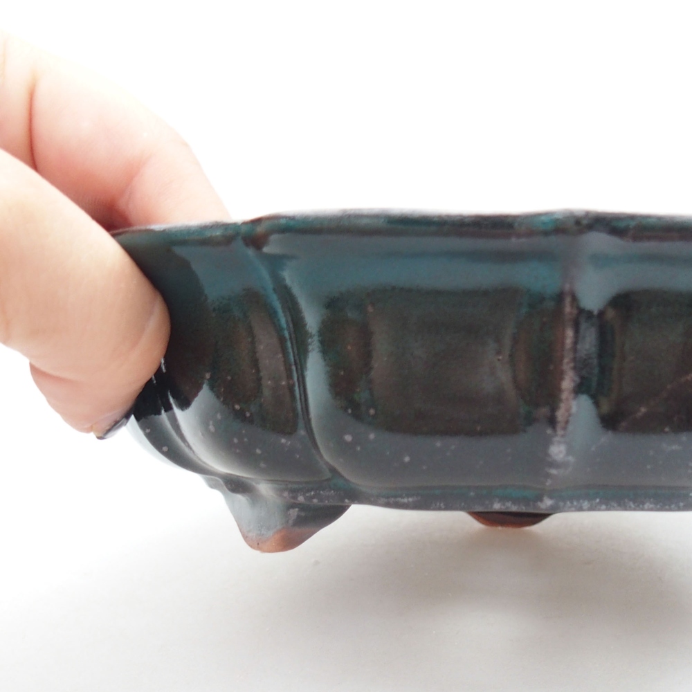 Cuenco bonsái de cerámica 22 x 17 x 5 cm, verde