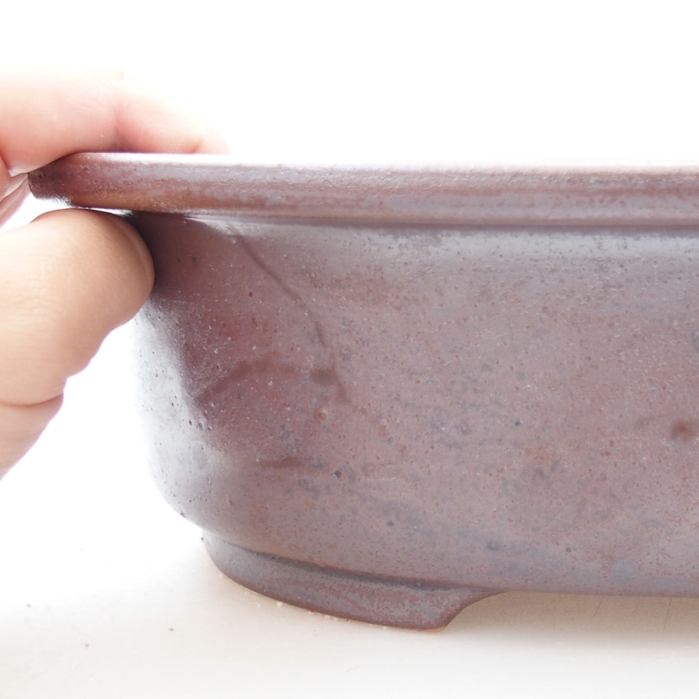 Cuenco bonsái de cerámica 26 x 22 x 8 cm, marrón