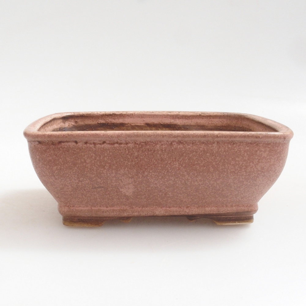 Cuenco bonsái de cerámica 10 x 8,5 x 4 cm, marrón