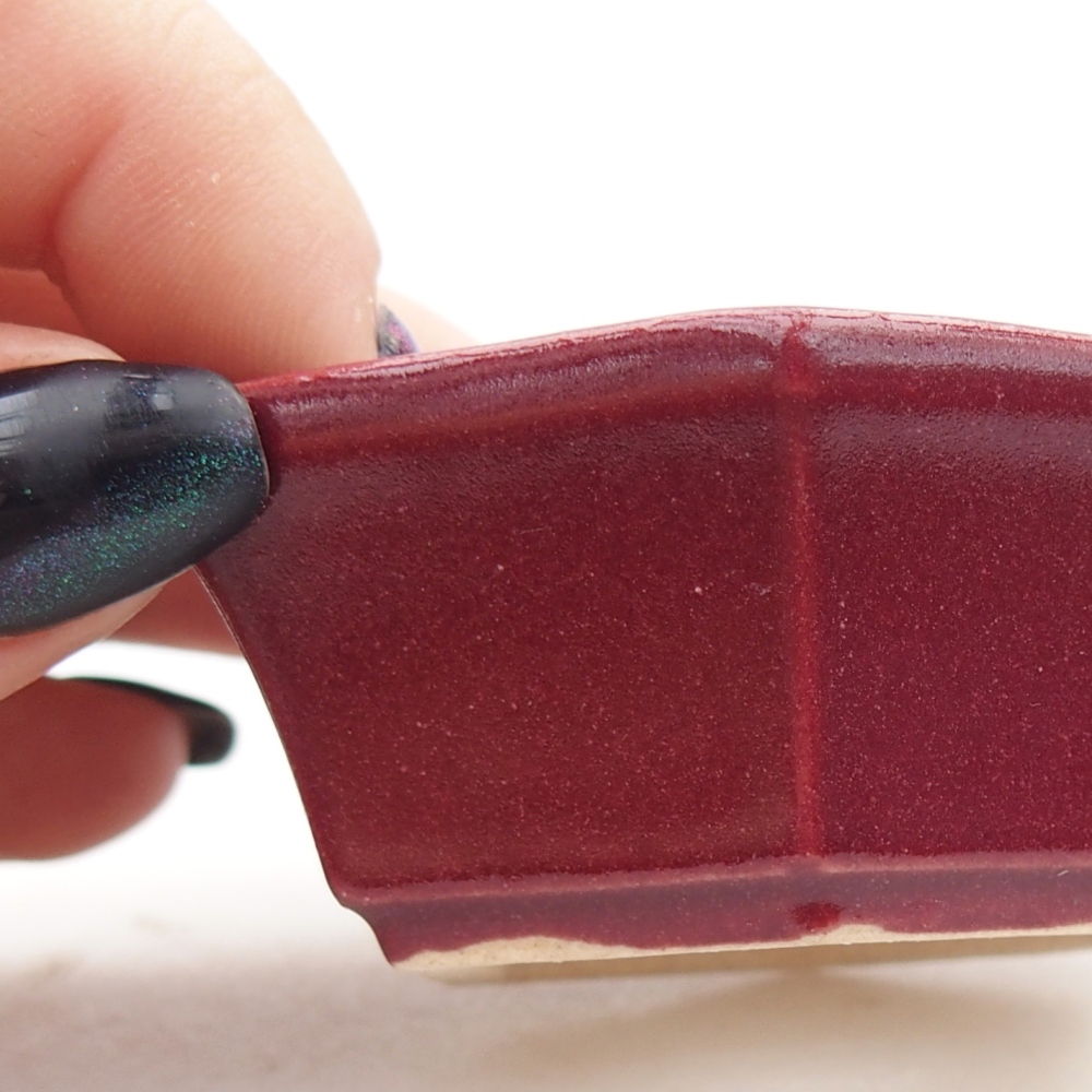 Cuenco mini bonsái 6 x 5,5 x 2,5 cm, burdeos