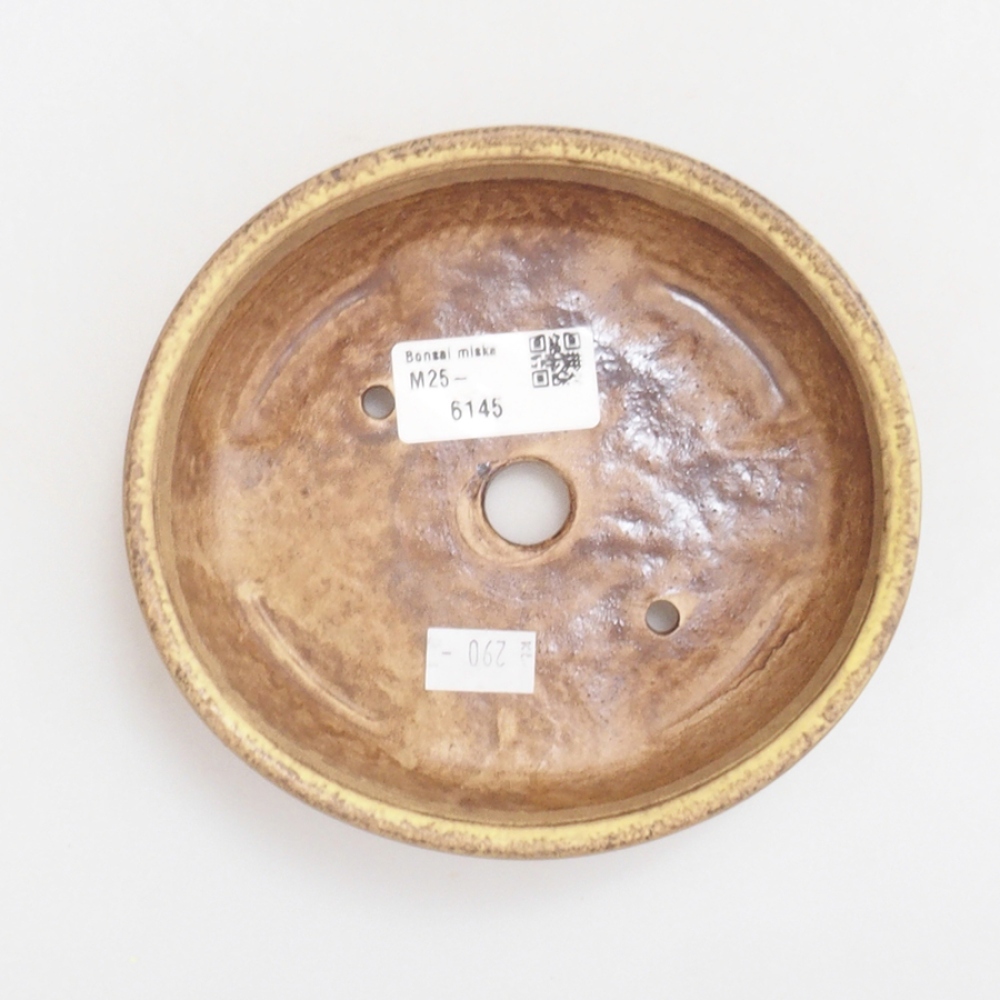 Cuenco bonsái de cerámica 10 x 8,5 x 4 cm, marrón