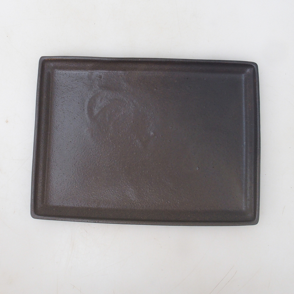 Platillo bonsái rectángulo 22,5 x 17 x 1,5 cm - marrón