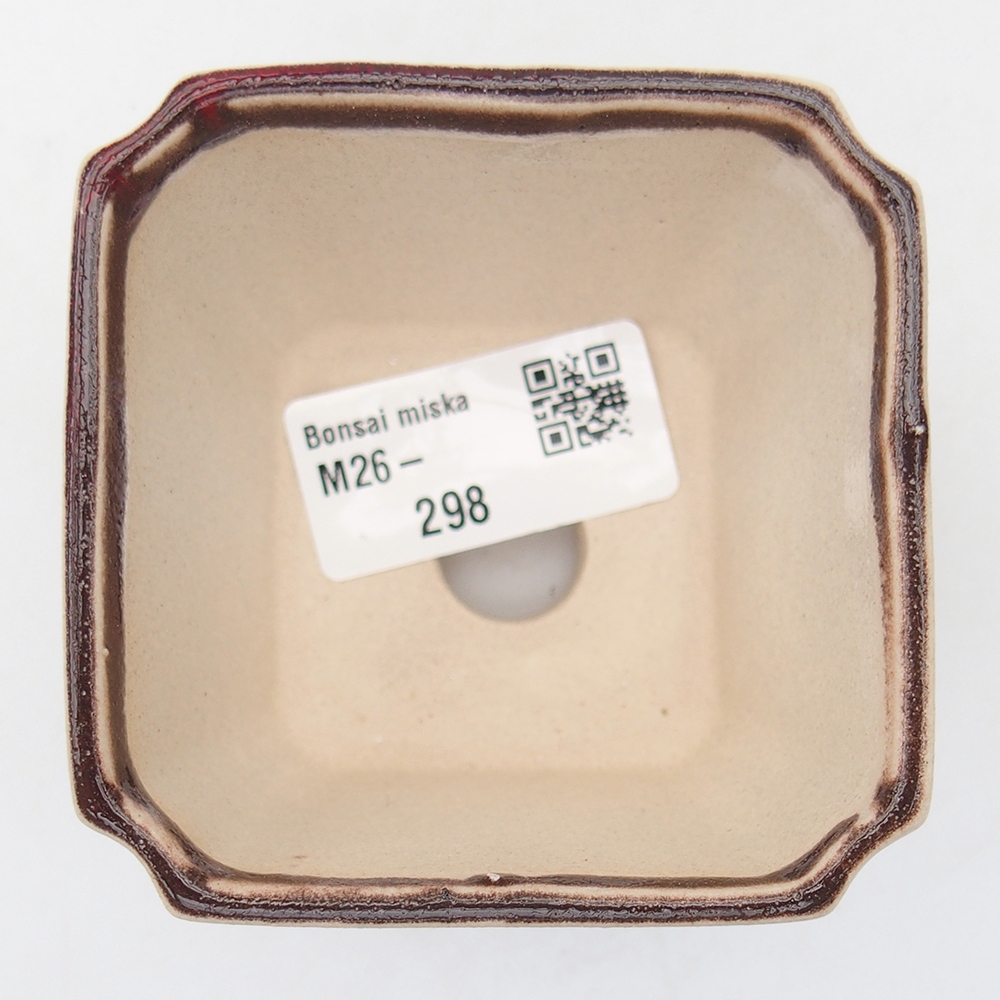 Mini cuenco bonsái 7 x 7 x 5,5 cm, color rojo