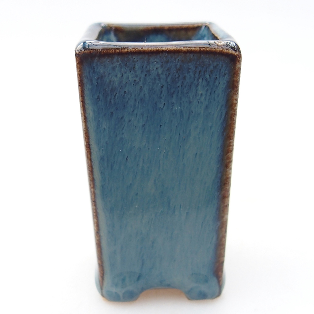 Mini cuenco bonsái 3 x 3 x 5,5 cm, color azul