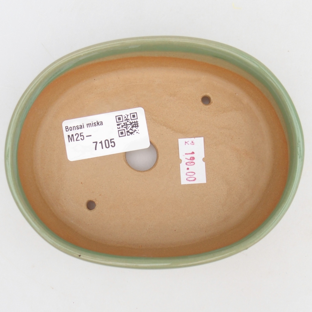 Cuenco bonsái de cerámica 12,5 x 10 x 3,5 cm, verde