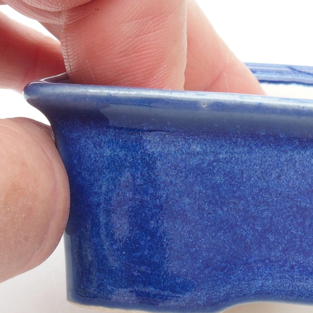 Mini cuenco bonsái 8 x 7 x 3,5 cm, color azul