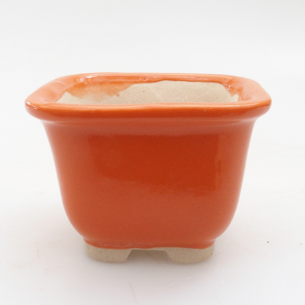 Mini cuenco bonsái 6 x 6 x 4,5 cm, naranja