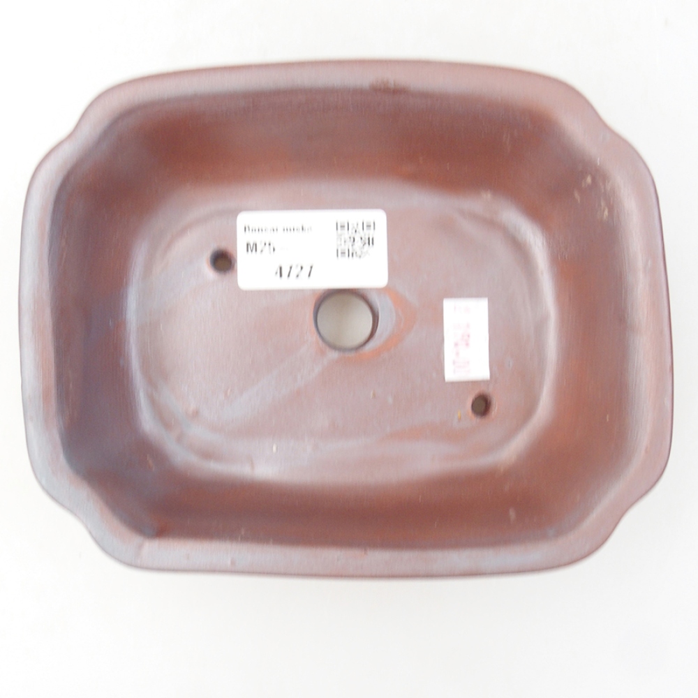 Cuenco bonsái de cerámica 16 x 12 x 5 cm, color metálico