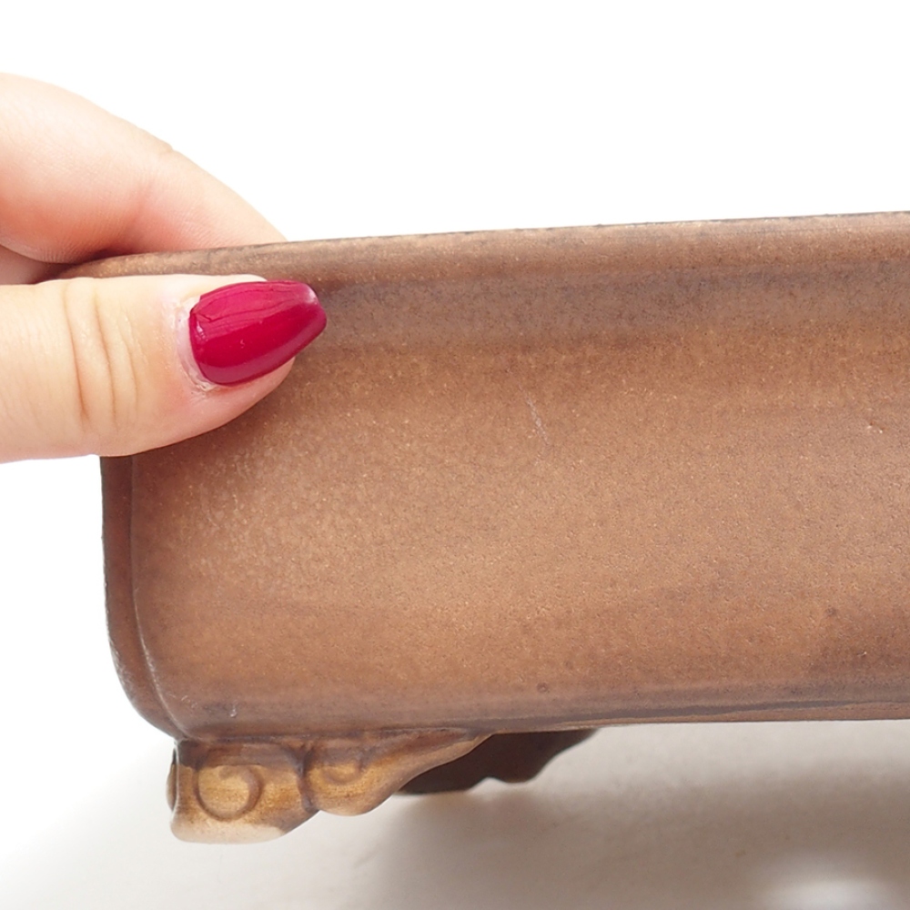 Cuenco bonsái de cerámica 25 x 20 x 7,5 cm, rosa