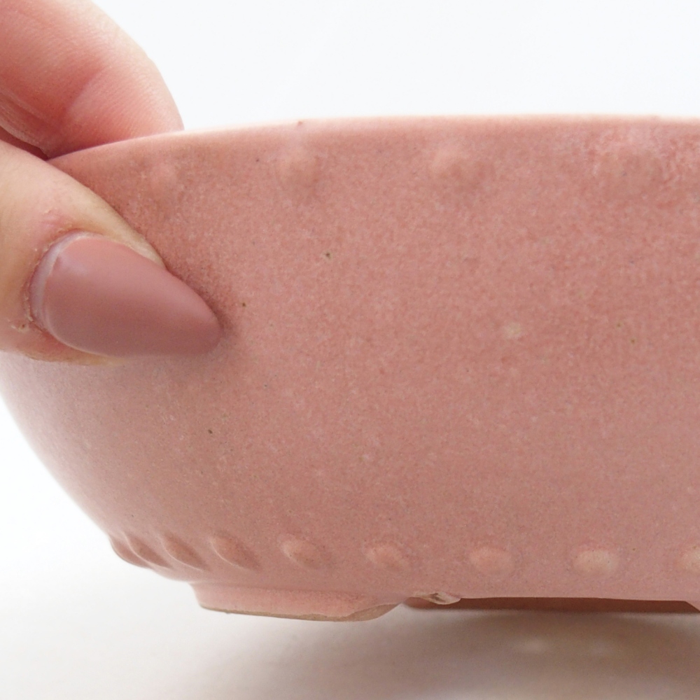 Cuenco bonsái de cerámica 18 x 18 x 5 cm, rosa