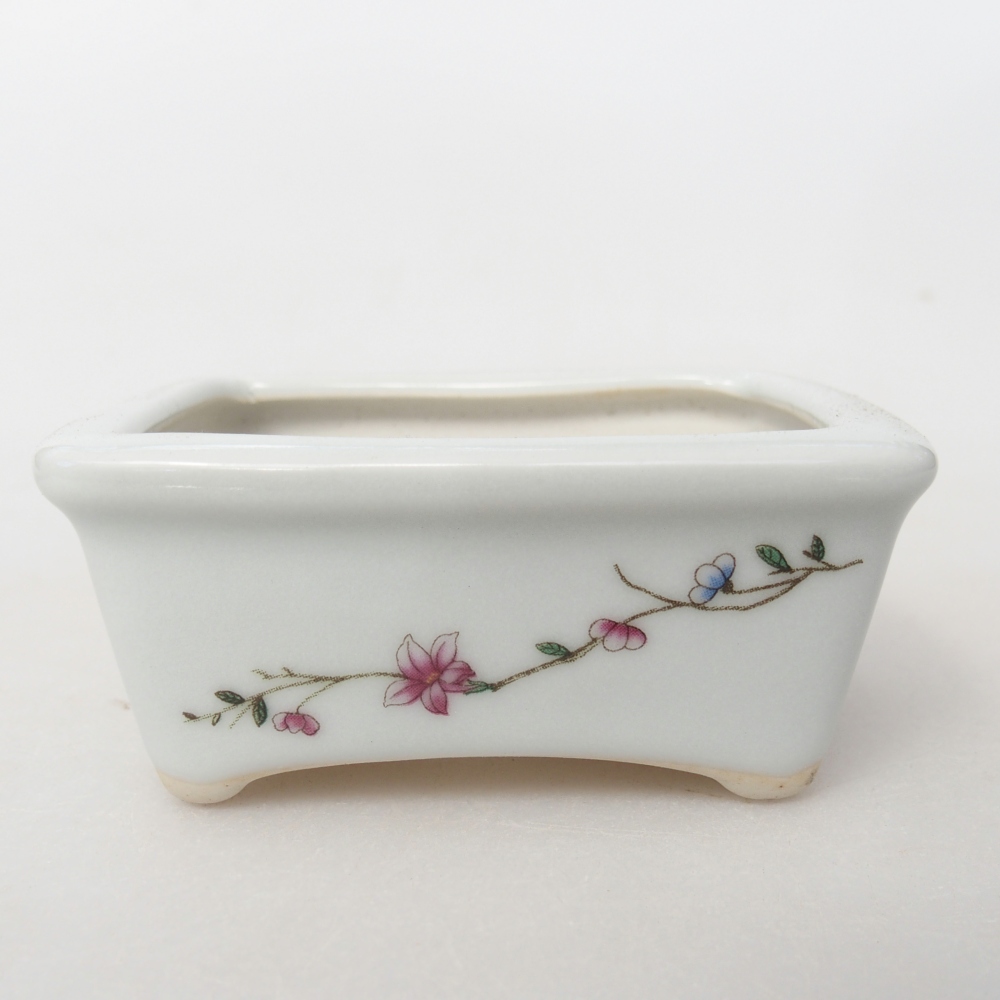 Cuenco mini bonsái 8 x 6,5 x 3,5 cm, blanco