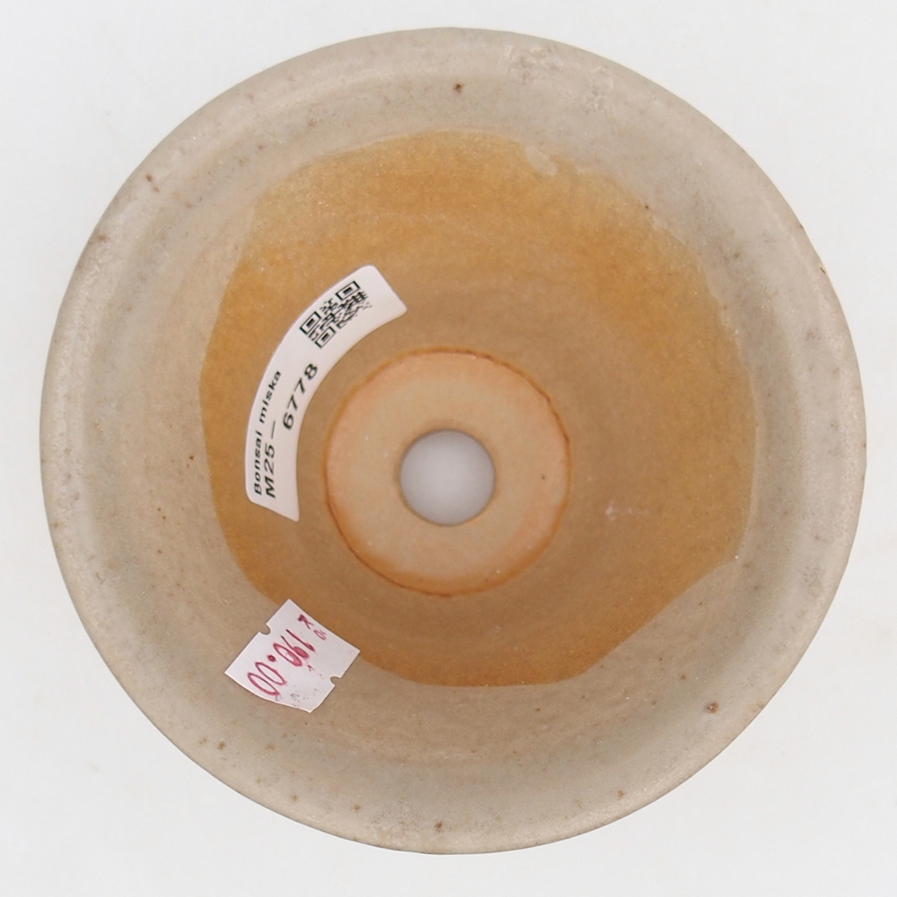 Cuenco bonsái de cerámica 10,5 x 10,5 x 7 cm, gris