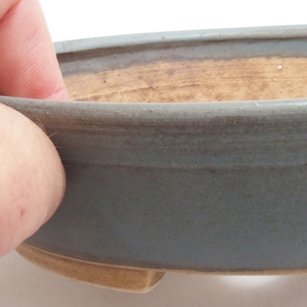 Cuenco bonsái de cerámica 10 x 8,5 x 4 cm, marrón