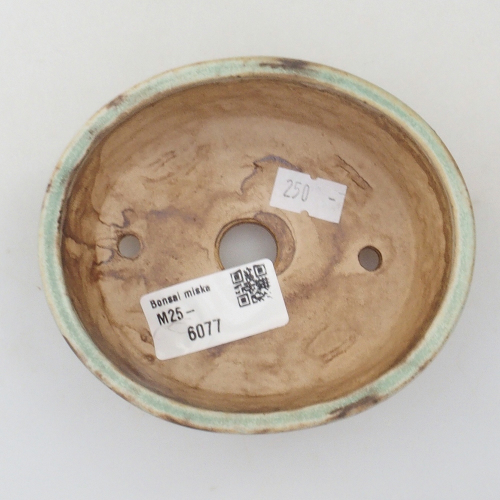 Cuenco bonsái de cerámica 10 x 8,5 x 4 cm, marrón