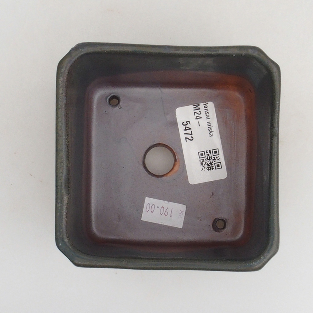 Cuenco bonsái de cerámica 9,5 x 9,5 x 7 cm, gris