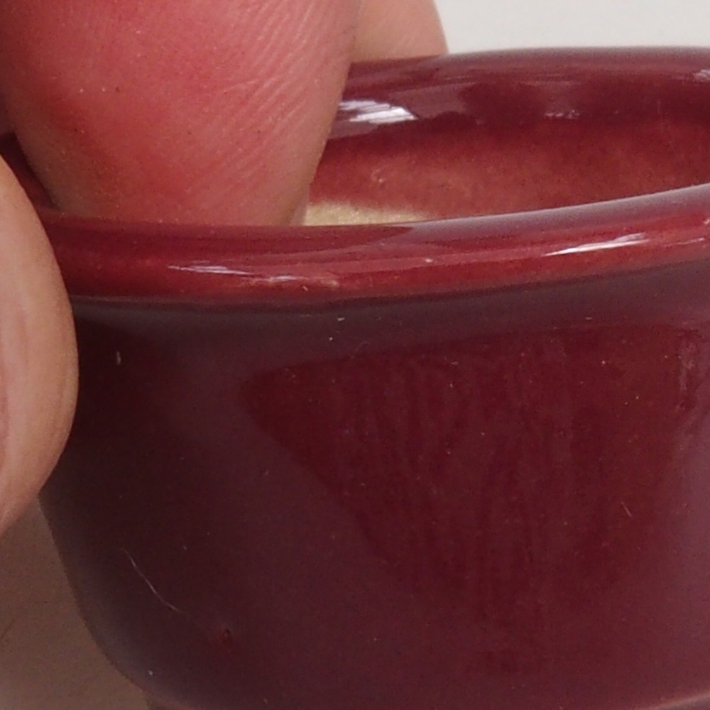 Cuenco mini bonsái 4 x 4 x 2 cm, burdeos