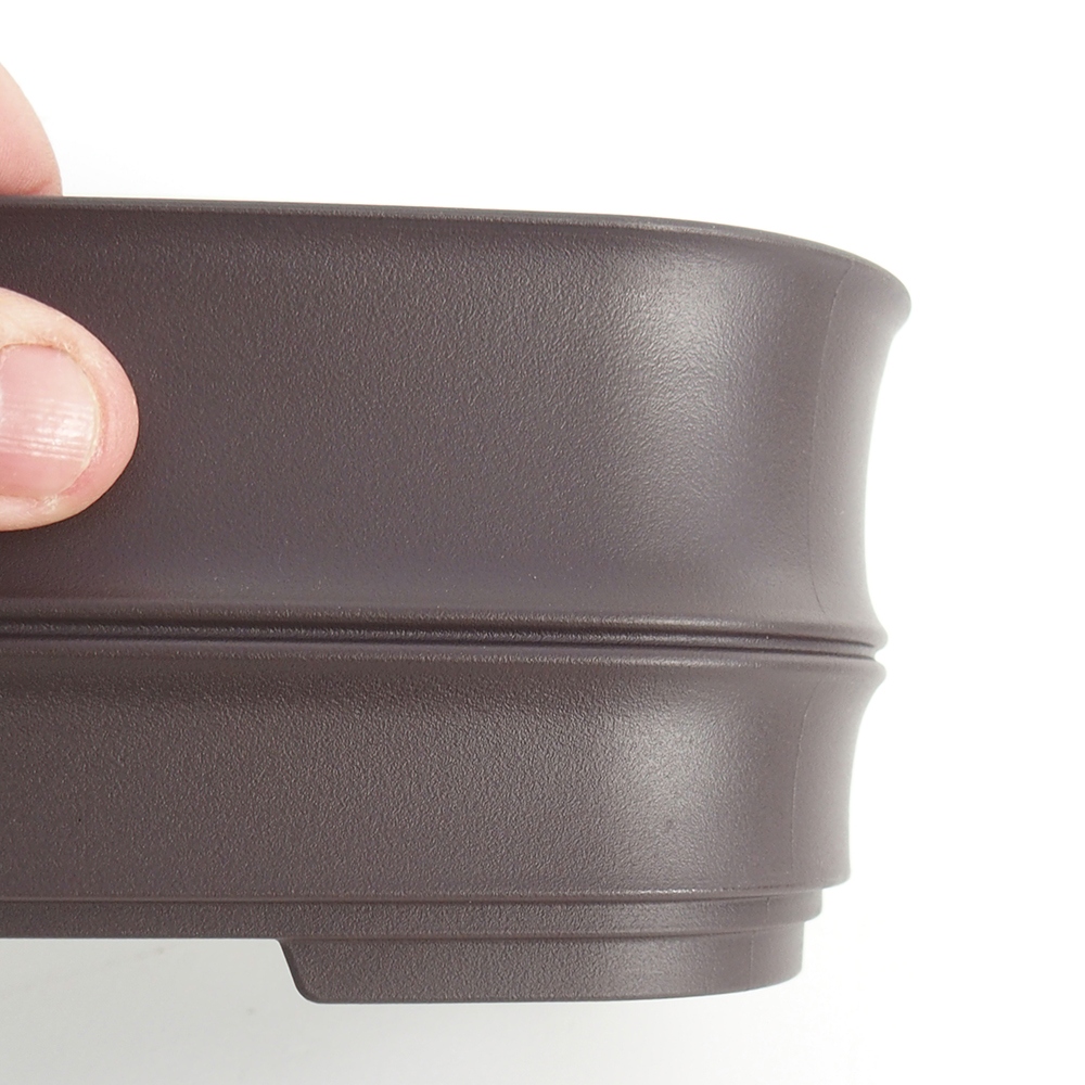 Bol de plástico MP-23 - 21 x 15 x 8 cm marrón