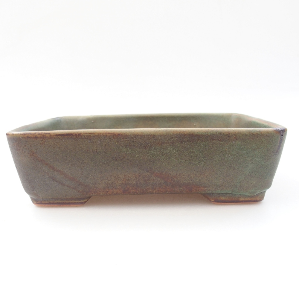 Cuenco bonsái de cerámica 22 x 17 x 5 cm, verde