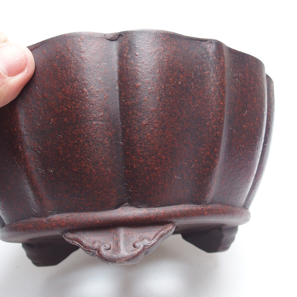 Cuenco 19 x 19 x 9,5 cm marrón-rojo