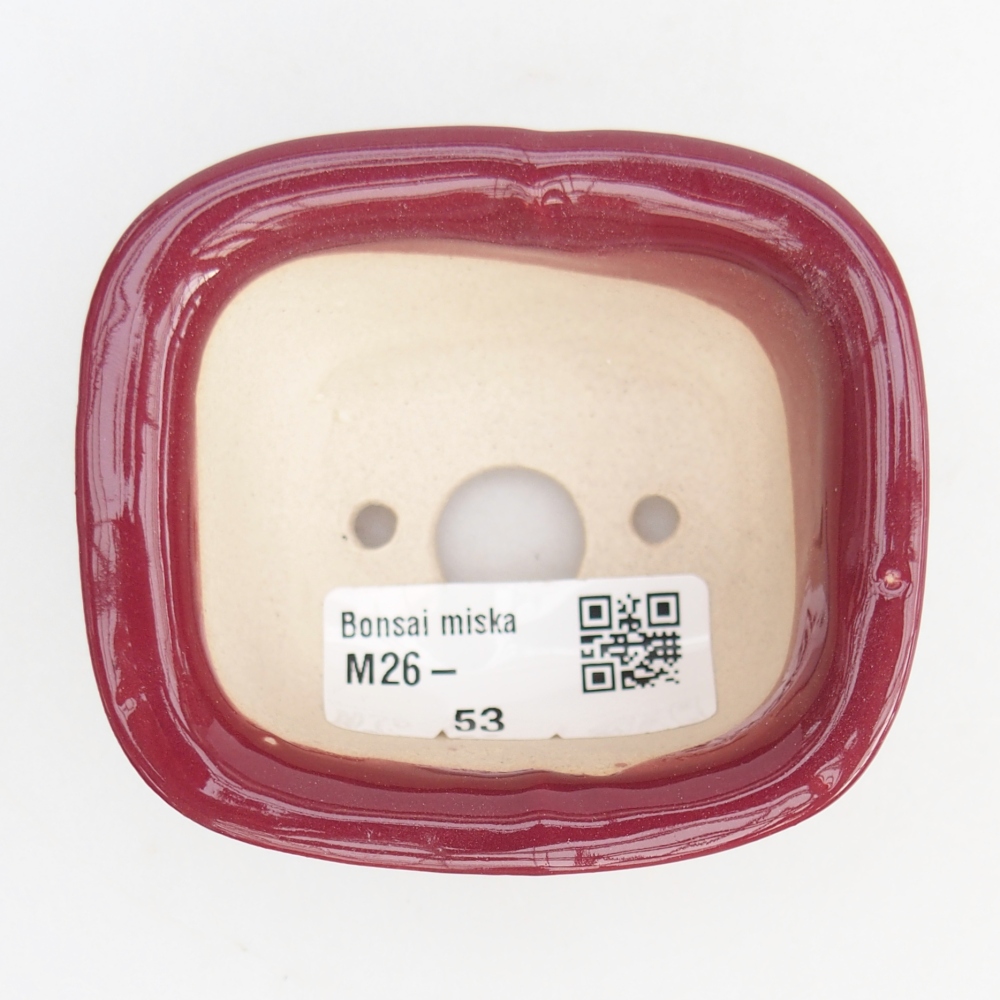 Cuenco mini bonsái 7,5 x 6,5 x 3,5 cm, burdeos