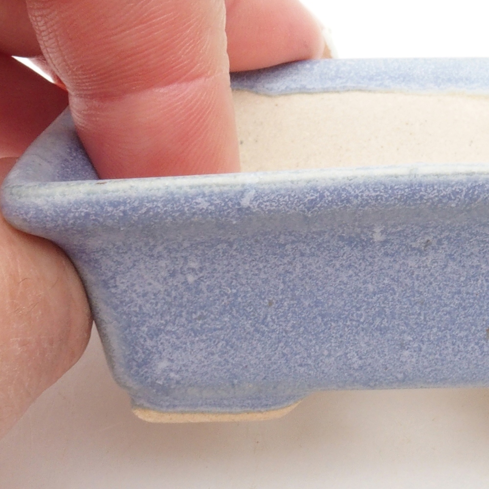 Mini cuenco bonsái 7,5 x 5,5 x 2,5 cm, color azul