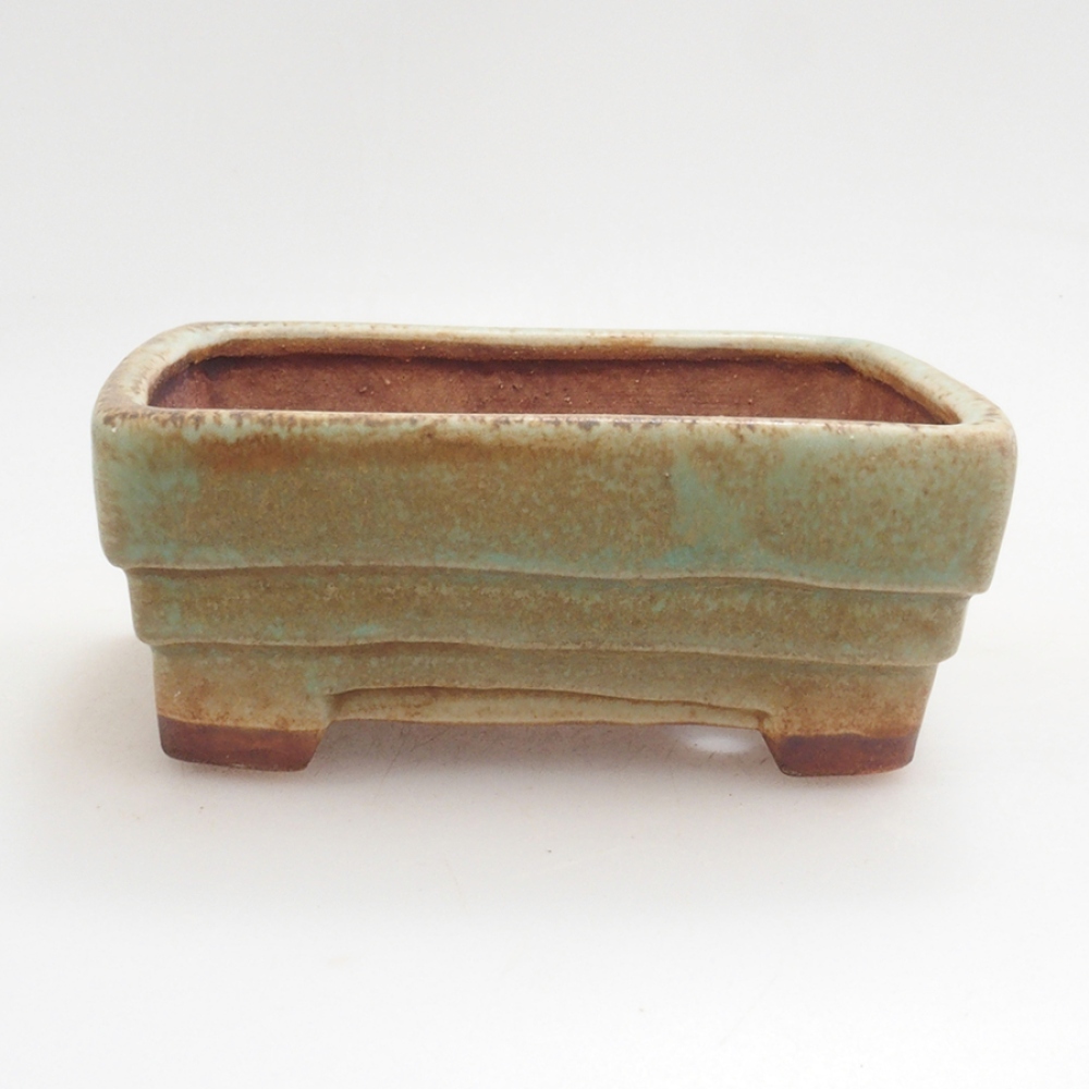 Cuenco bonsái de cerámica 10 x 8,5 x 4 cm, marrón