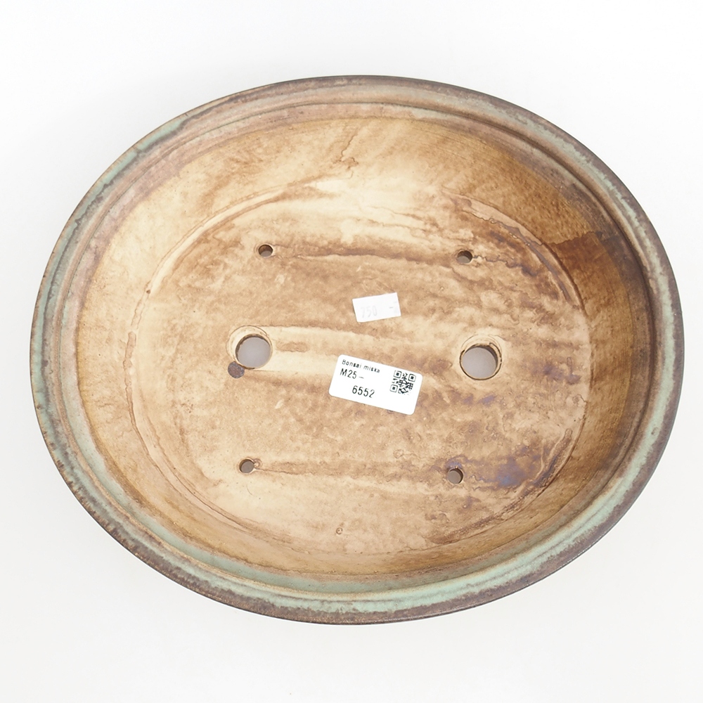 Cuenco bonsái de cerámica 28 x 25 x 6,5 cm, verde