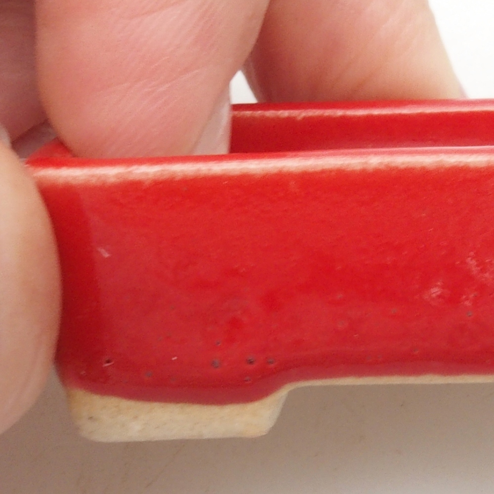 Mini cuenco bonsái 5 x 3 x 2 cm, color rojo