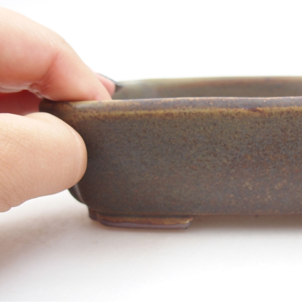 Cuenco bonsái de cerámica 22 x 17 x 5 cm, verde