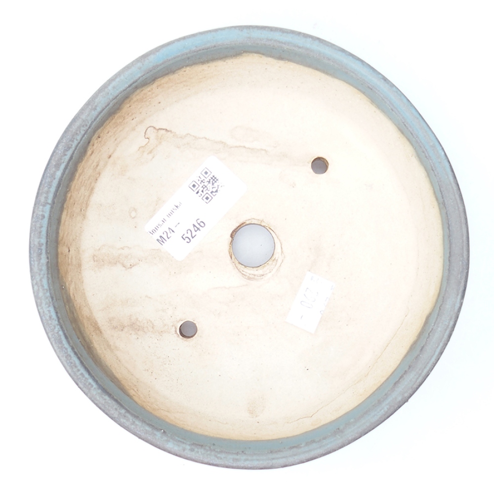 Cuenco bonsái de cerámica 15 x 15 x 5 cm, color azul