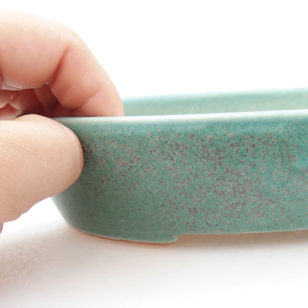 Cuenco bonsái de cerámica 22 x 17 x 5 cm, verde