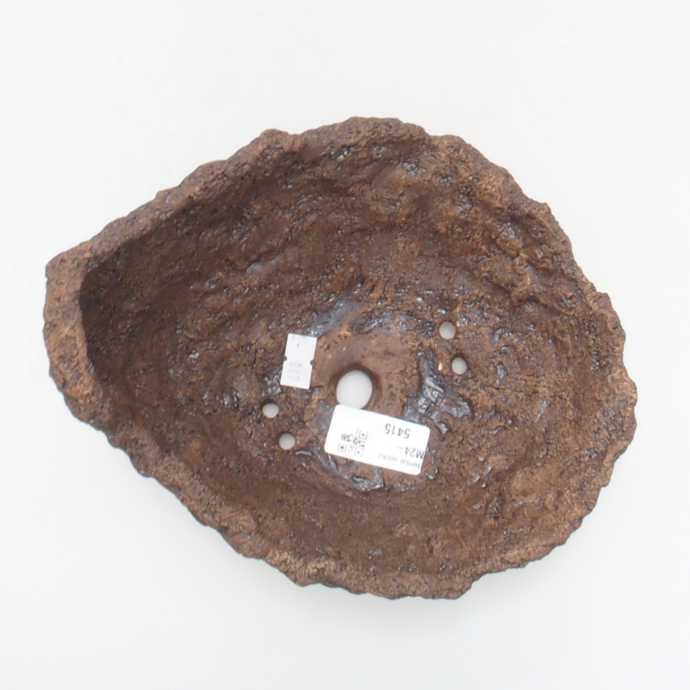 Concha de cerámica 17,5 x 16 x 17,5 cm , color marrón