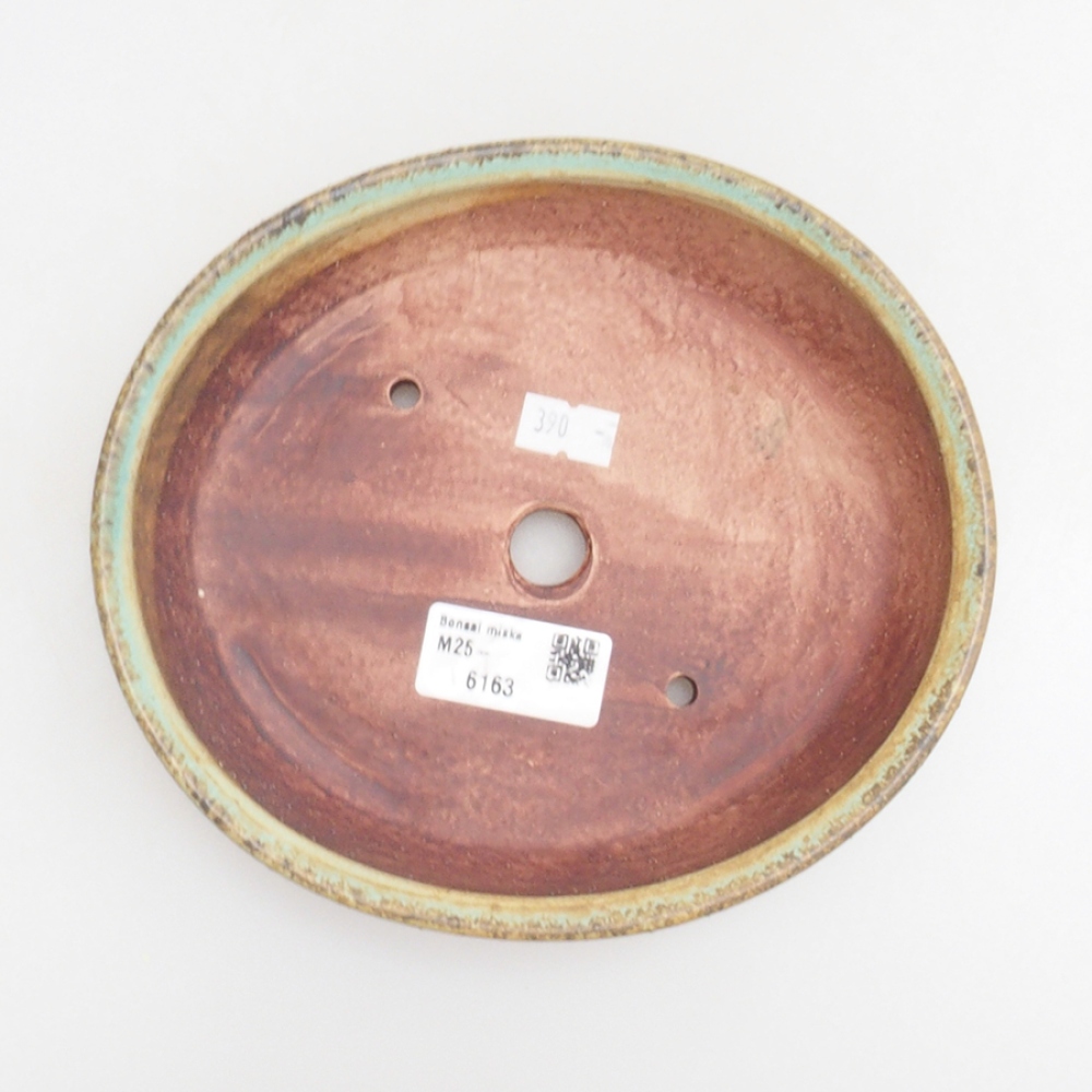 Cuenco bonsái de cerámica 10 x 8,5 x 4 cm, marrón