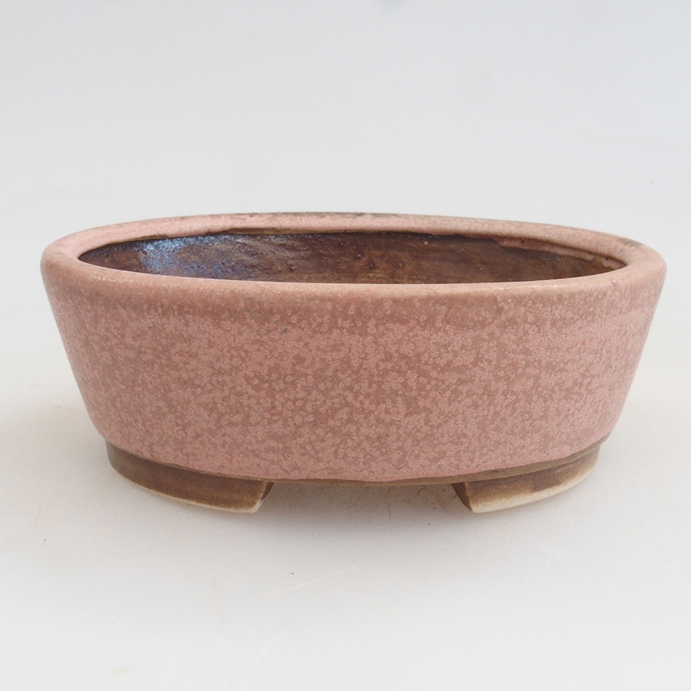 Cuenco bonsái de cerámica 10 x 8,5 x 4 cm, marrón