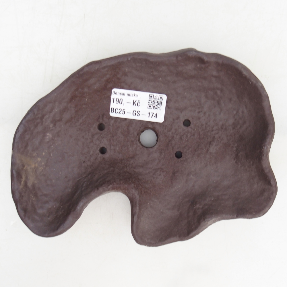 Concha de cerámica 19 x 13,5 x 3,5 cm , color marrón