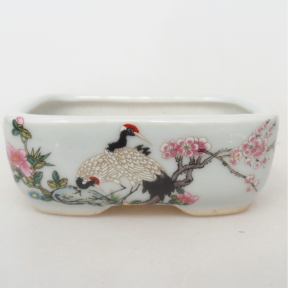 Mini cuenco bonsái 8 x 6 x 3 cm, blanco